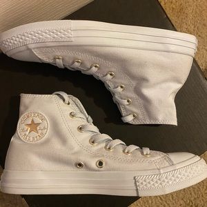 Converse All Start Chuck Taylor High Tops Blue W/ Gold Tint